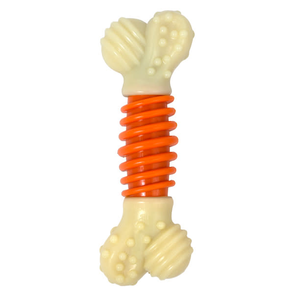 Nylabone PRO Action Dental Power Chew Durable Dog Toy Bacon, Orange, 1ea/Medium/Wolf  Up To 35 Lbs. 1 ct