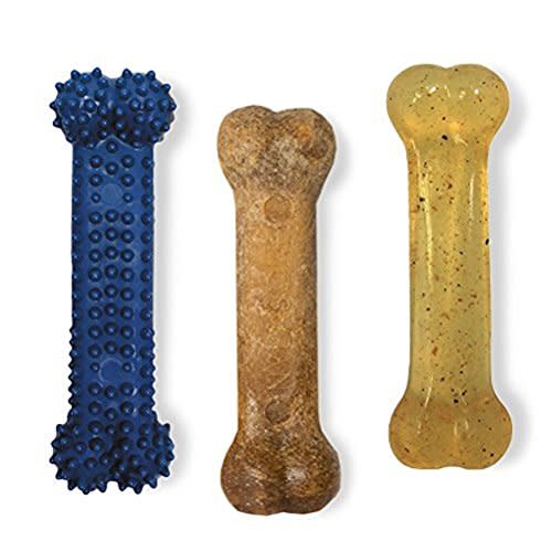 Nylabone Healthy Edibles and Flexi Chew Value Pack Chicken  Bacon, 1ea/SMall/Regular  Up To 25 Ibs. 3 ct