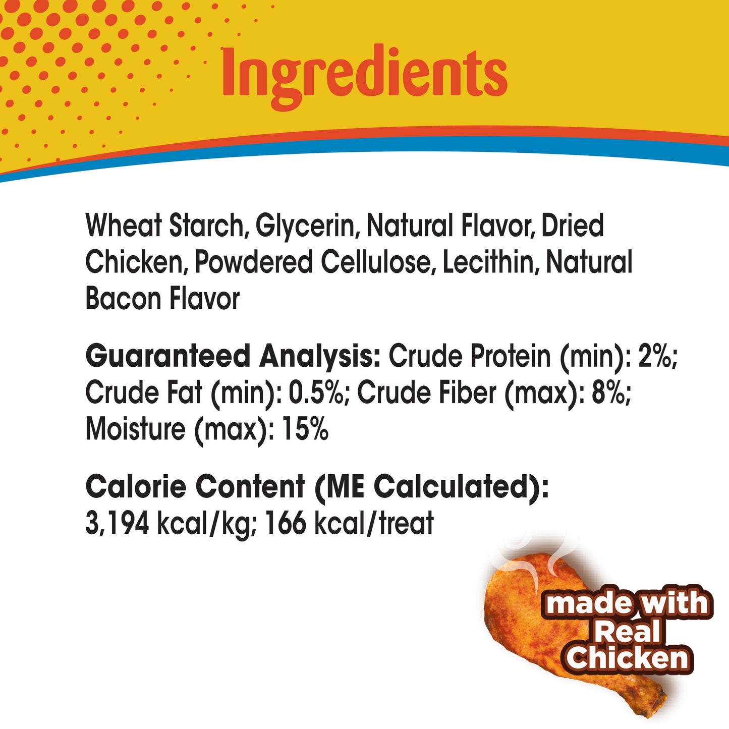 Nylabone Natural Nubz Chicken Dog Treats Chicken, 1ea/Large  30 Lbs. 12 ct