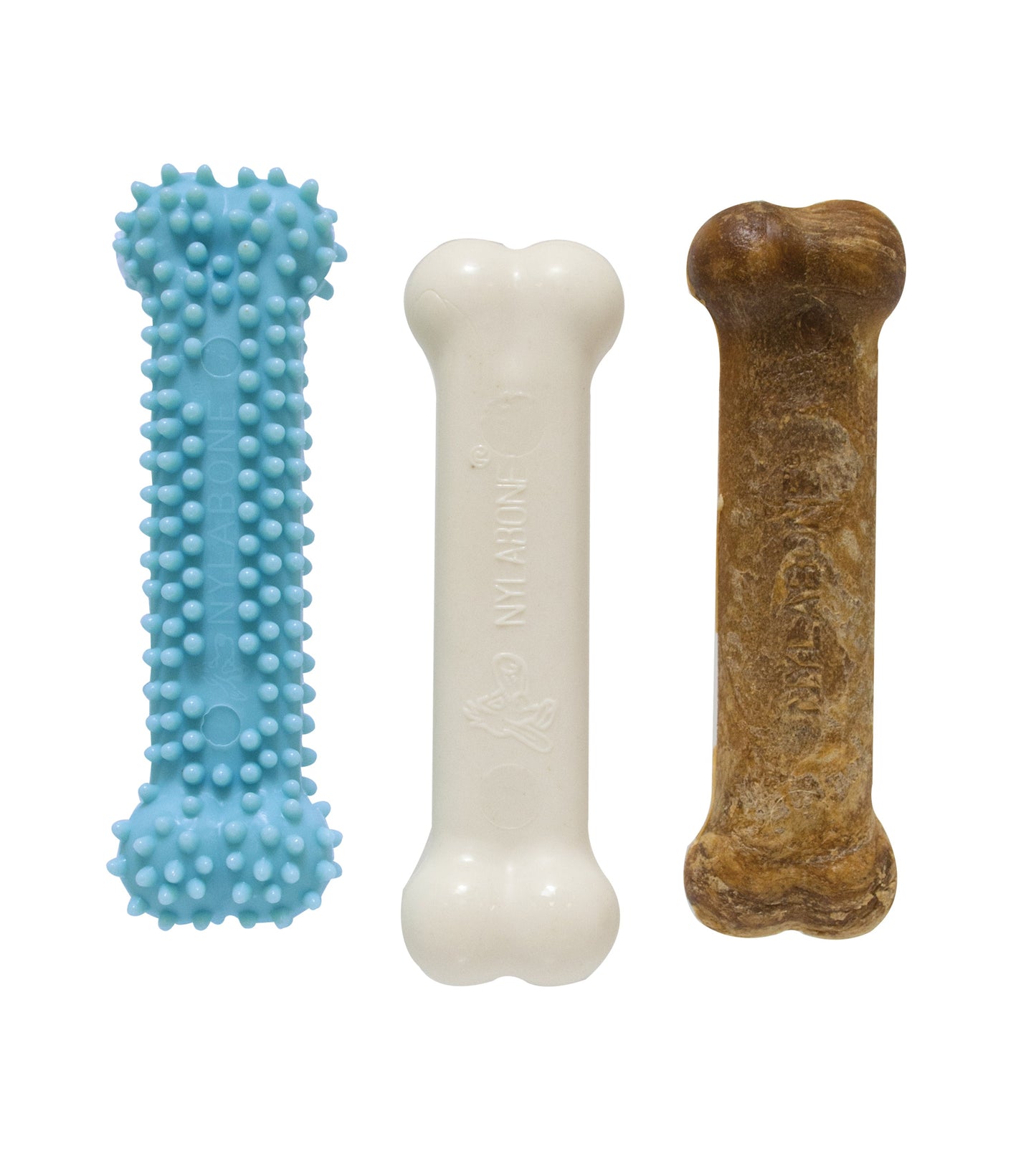 Nylabone Puppy Chew Variety Toy  Treat Triple Pack 3 count, 1ea/SMall/Regular  Up To 25 Ibs.