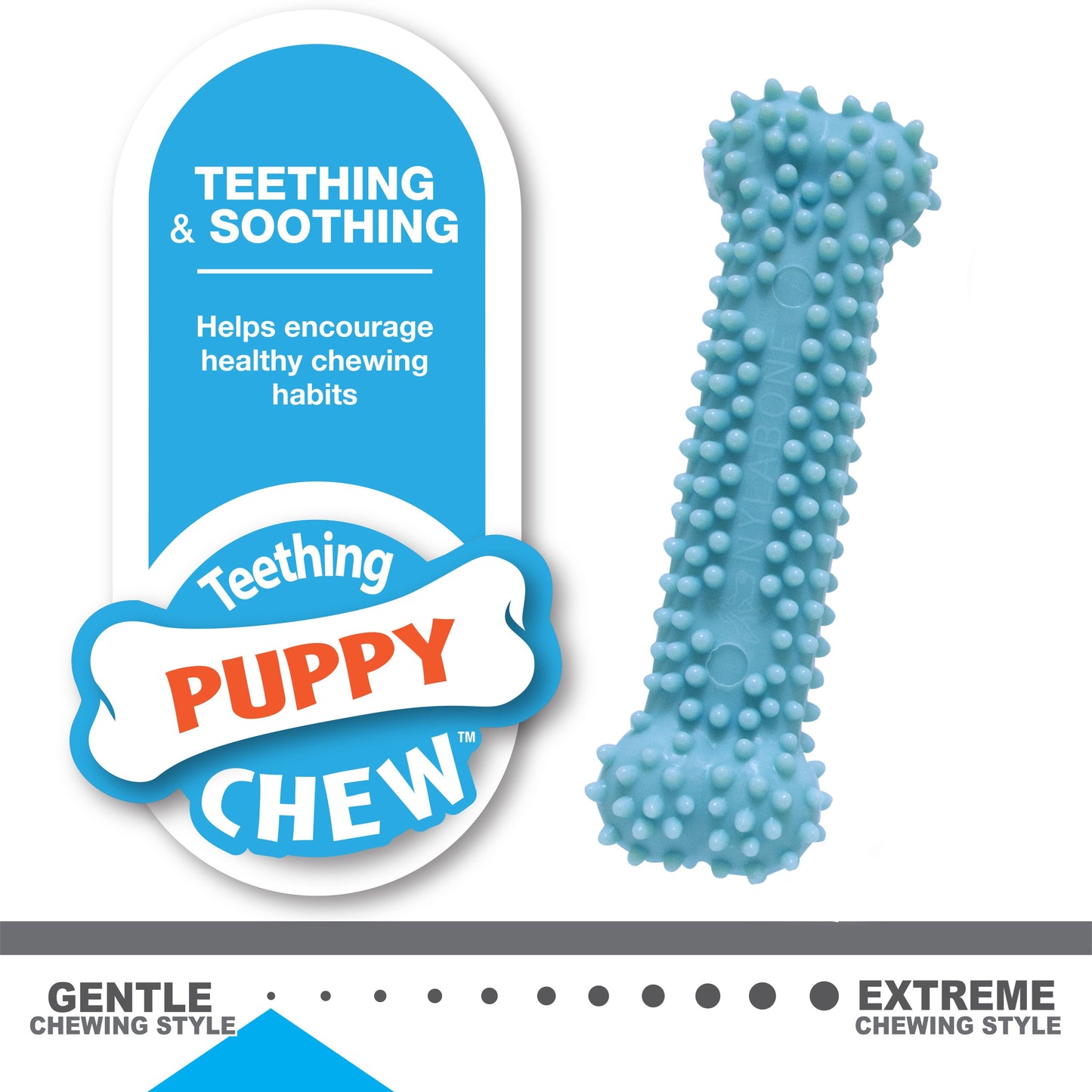 Nylabone Puppy Chew Variety Toy  Treat Triple Pack 3 count, 1ea/SMall/Regular  Up To 25 Ibs.