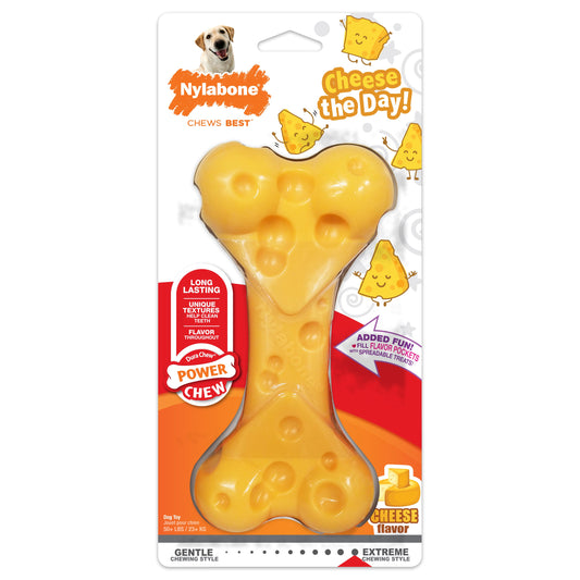 Nylabone Power Chew Cheese Dog Toy Cheese, 1ea/XL/Souper  50 Lbs. 1 ct
