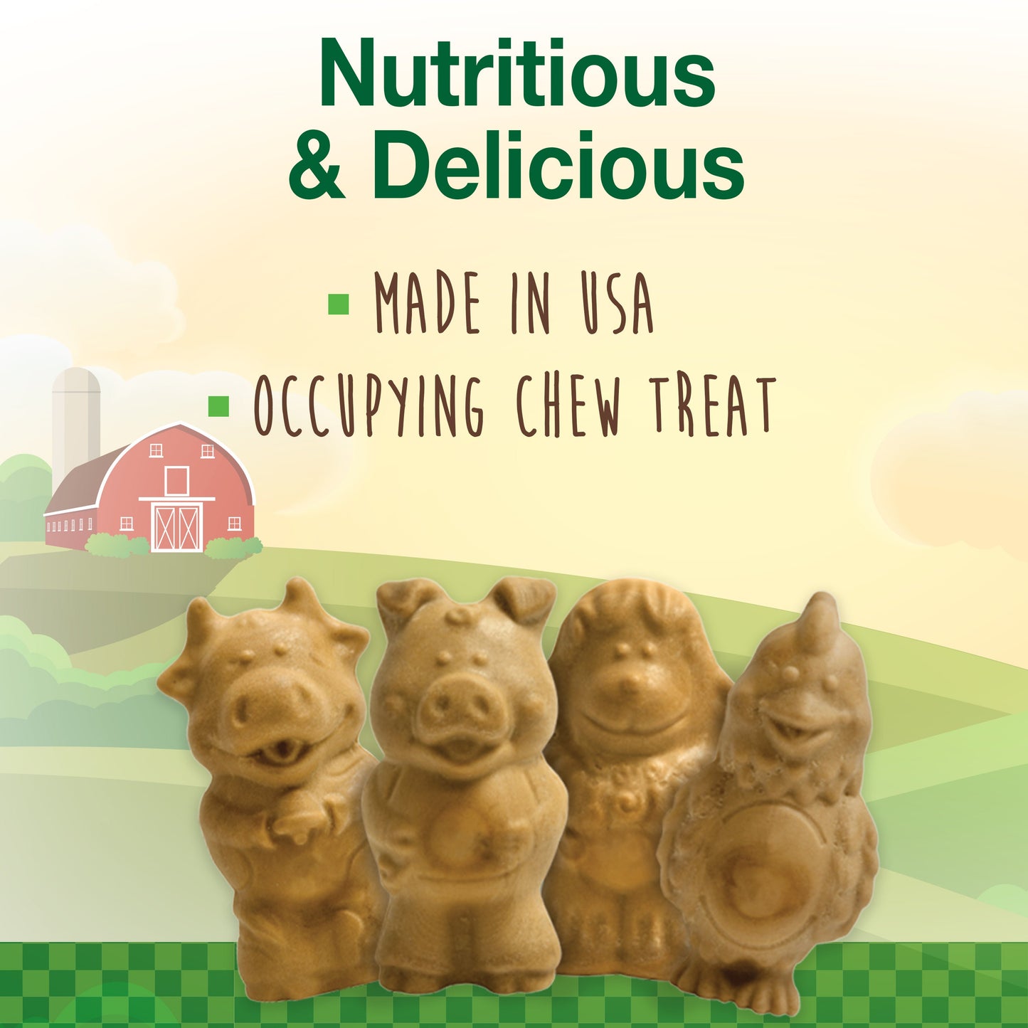 Nylabone Healthy Edibles AllNatural Long Lasting Puppy Chew Treats Lamb  Apple, 1ea/SMall/Regular  Up To 25 Ibs. 4 ct