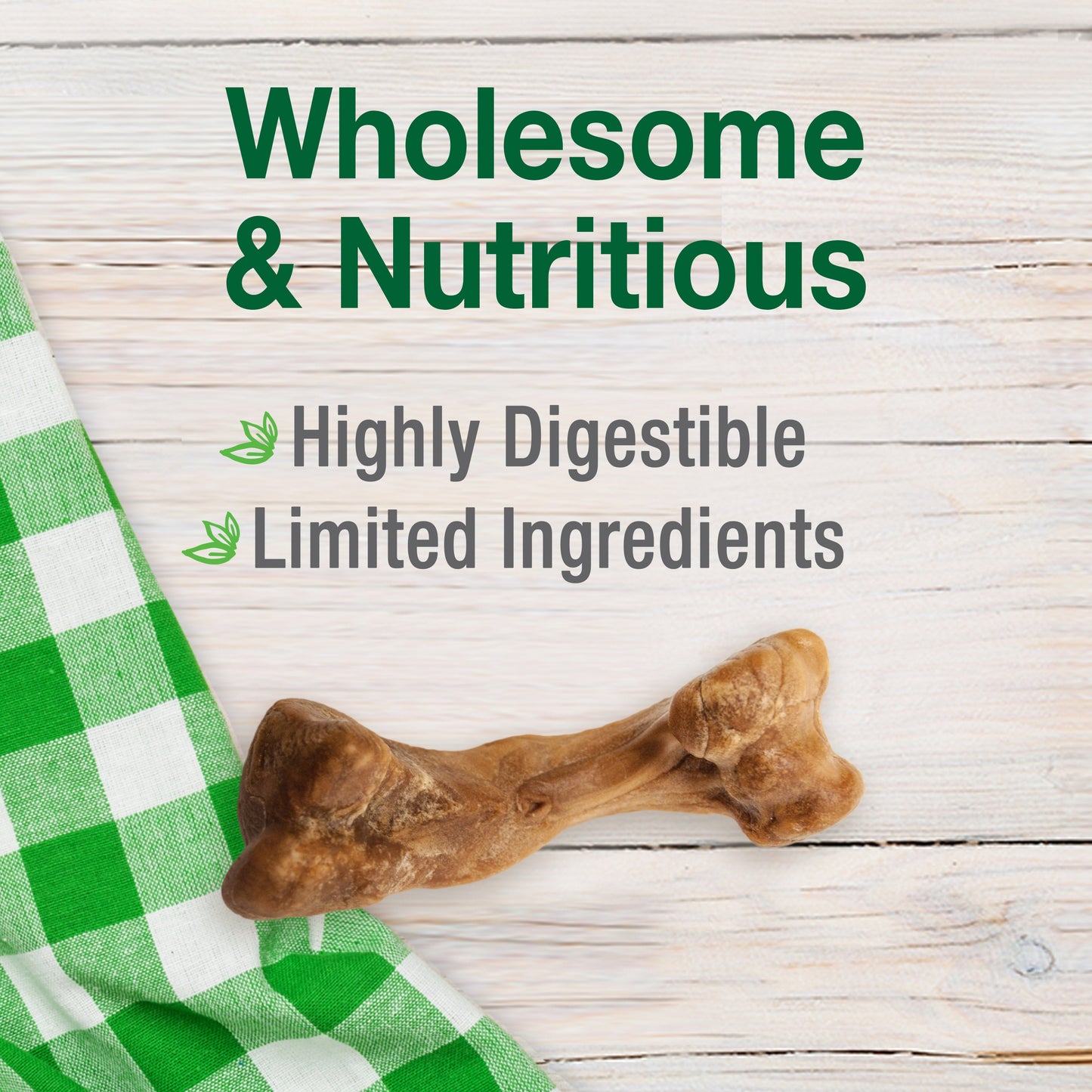 Nylabone Healthy Edibles Broth Bone AllNatural Long Lasting Chew Treats Ham, 1ea/SMall/Regular  Up To 25 Ibs. 4 ct