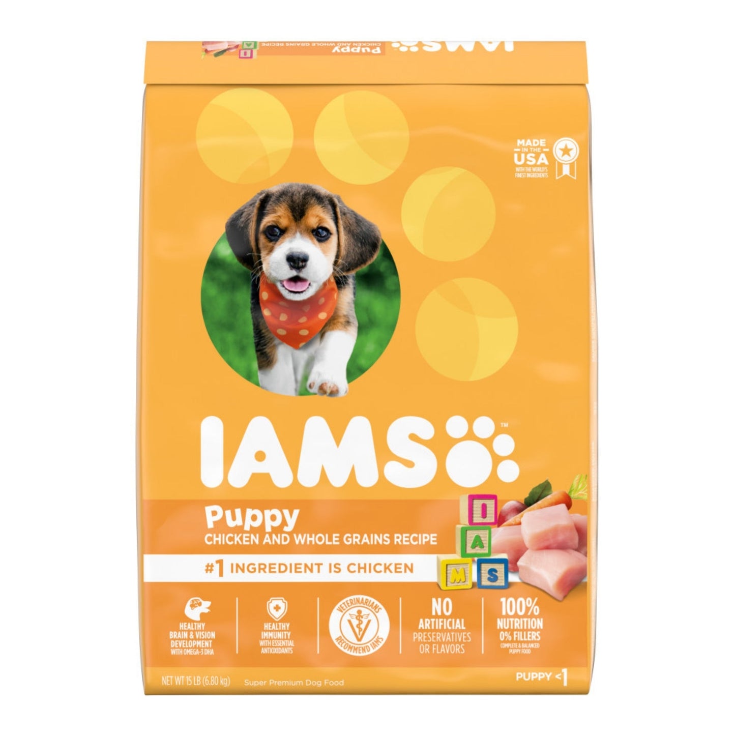 IAMS Smart Puppy Dry Dog Food Real Chicken 15lb