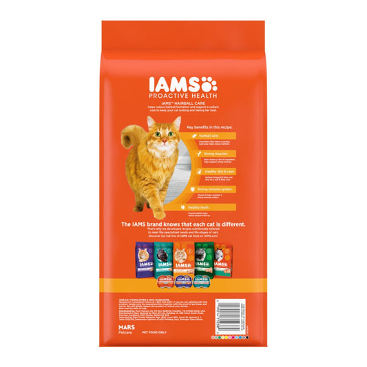 IAMS Proactive Health Hairball Care Adult Dry Cat Food Chicken & Salmon 3.5lb