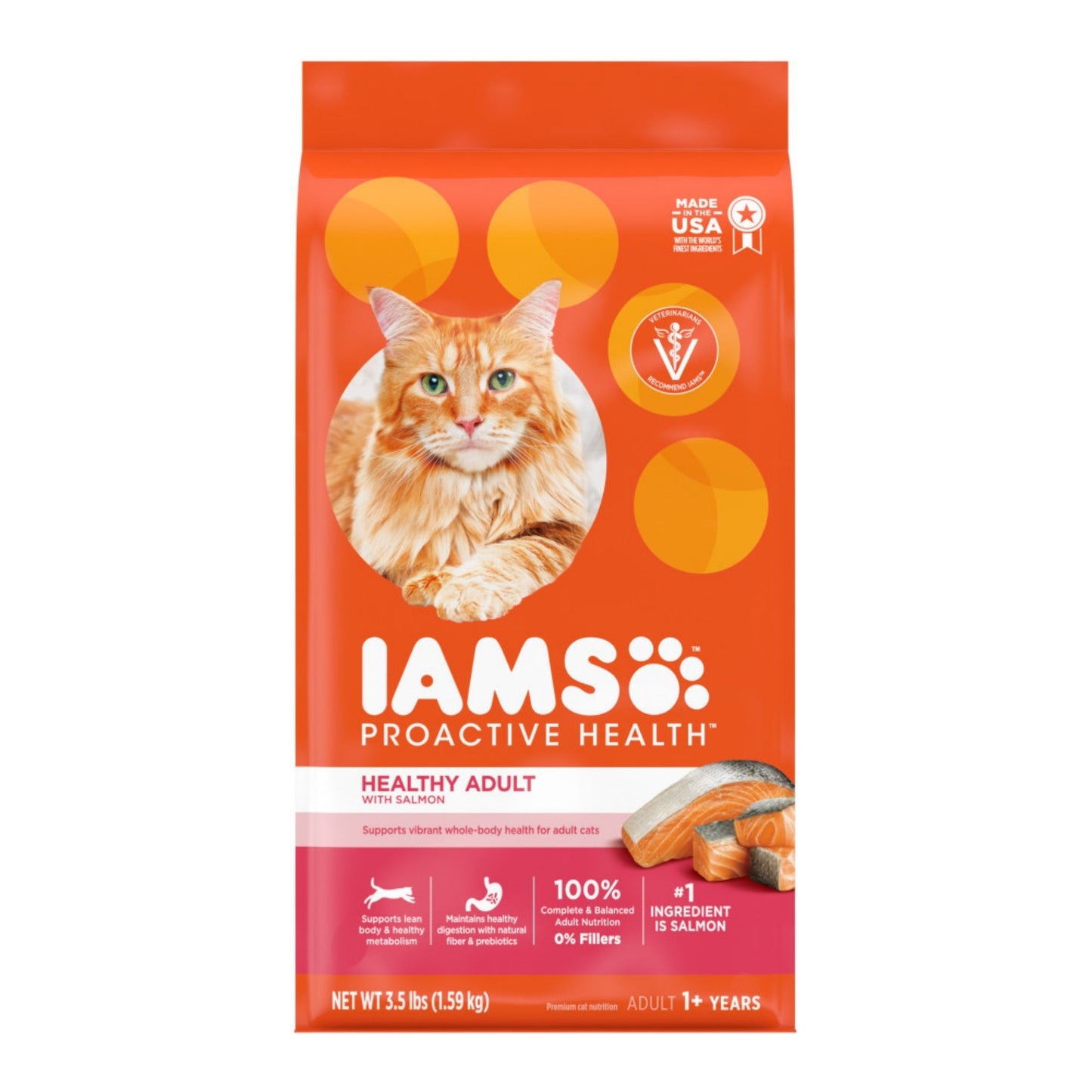 IAMS Proactive Health Adult Dry Cat Food Salmon 3.5lb