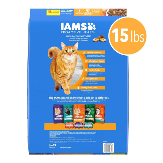 IAMS ProActive Health Healthy Enjoyment Dry Cat Food Chicken & Salmon 15lb