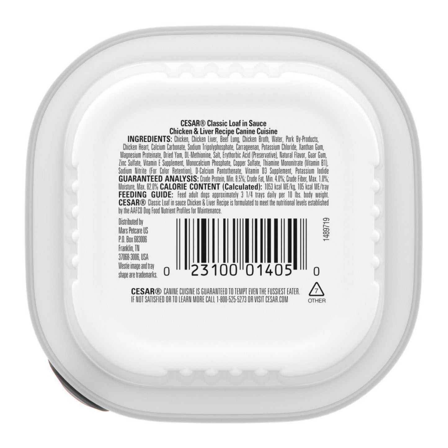 Cesar Classic Loaf in Sauce Adult Wet Dog Food Chicken & Liver 3.5oz 24pk
