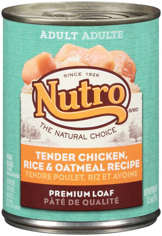Nutro Products Premium Loaf Adult Wet Dog Food Chicken, Potato, Carrot & Pea 12.5oz 12pk