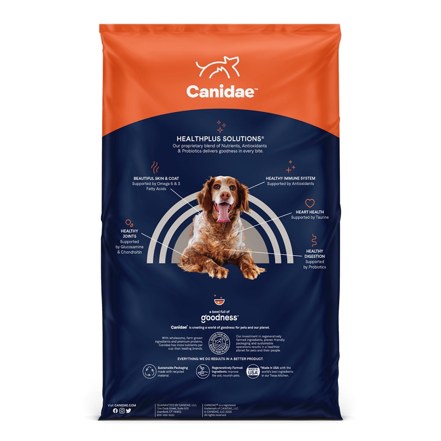 CANIDAE PURE Goodness Grain-Free LID Dry Senior Dog Food Chicken, Sweet Potato & Garbanzo Bean 22lb