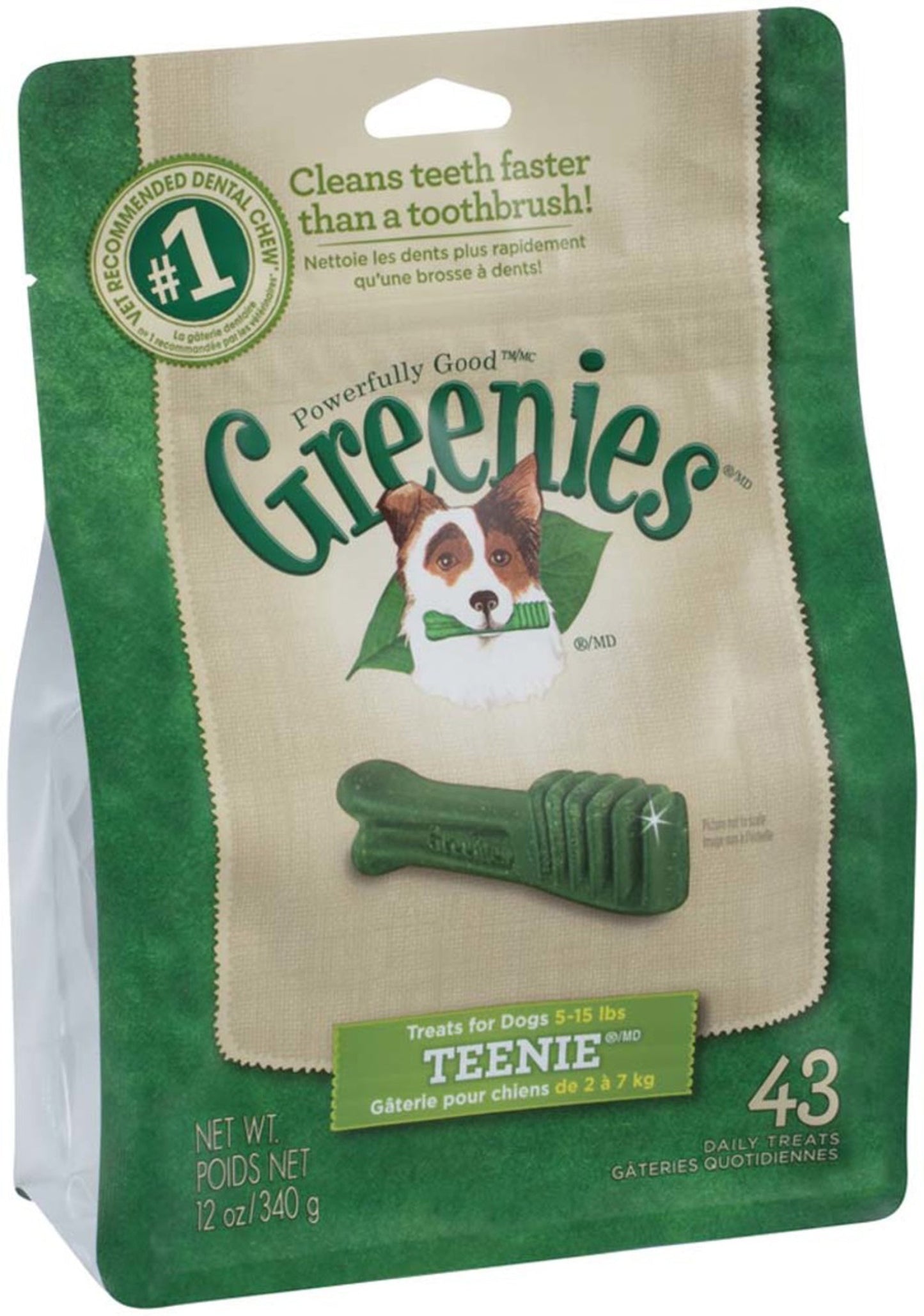 Greenies Dog Dental Treats Teenie, Original, 1ea/12 oz, 43 ct