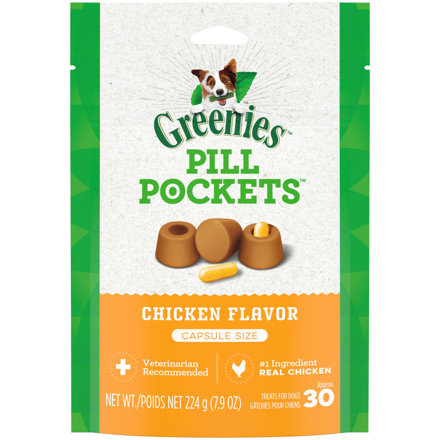 Greenies Pill Pockets for Capsules Chicken, 1ea/30 ct, 7.9 oz