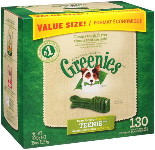 Greenies Dog Dental Treats Teenie, Original, 1ea/36 oz, 130 ct