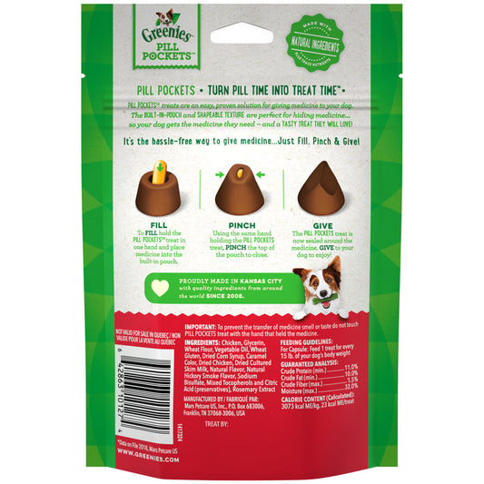 Greenies Pill Pockets for Capsules Hickory Smoke, 1ea/30 ct, 7.9 oz