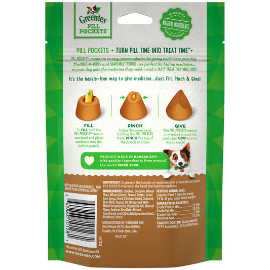 Greenies Pill Pockets for Capsules Peanut Butter, 1ea/30 ct, 7.9 oz