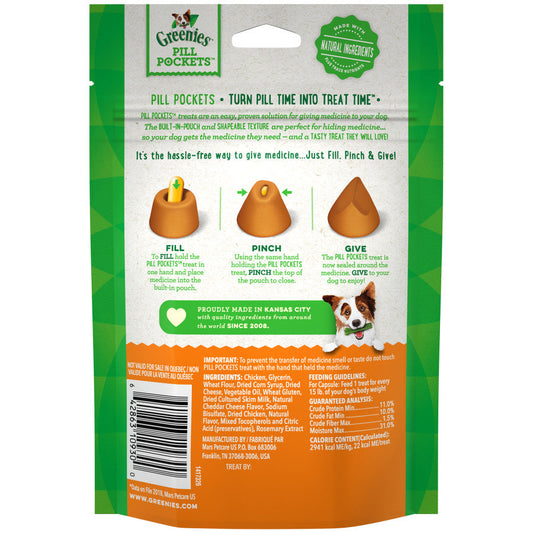 Greenies Pill Pockets for Capsules Cheese, 1ea/30 ct, 7.9 oz