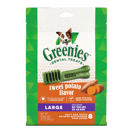 Greenies Dog Dental Treats Large, Sweet Potato, 1ea/12 oz, 8 ct