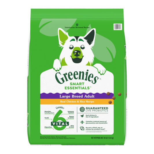 Greenies Smart Essentials Large Breed Dry Dog Food Chicken  Rice, 1ea/30 lb