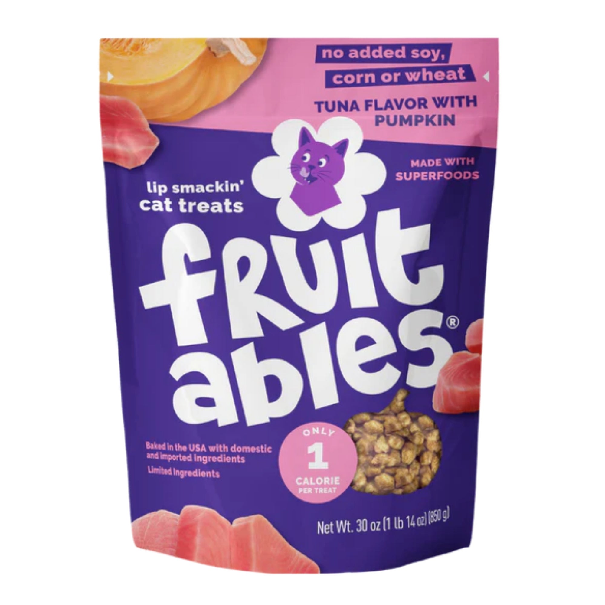Fruitables Limited Ingredient Crunchy Cat Treats Tuna w/Pumpkin, 1ea/30oz.