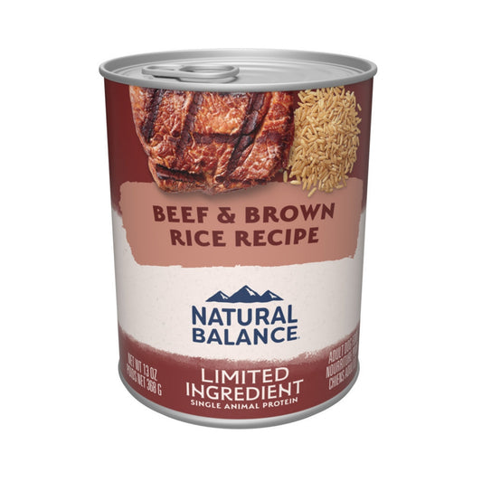 Natural Balance Pet Foods Limited Ingredient Canned Dog Food Beef & Brown Rice 13oz