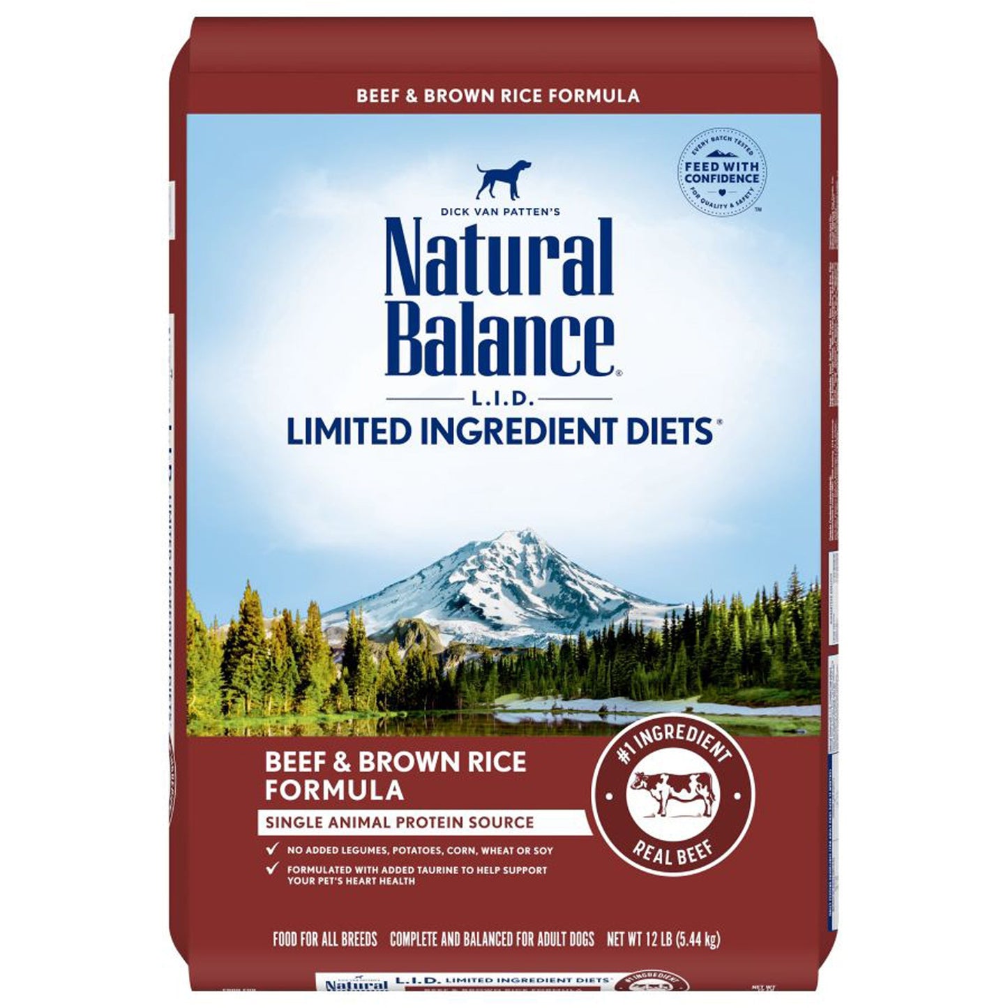 Natural Balance Pet Foods Limited Ingredient Dry Dog Food Beef & Brown Rice 12lb