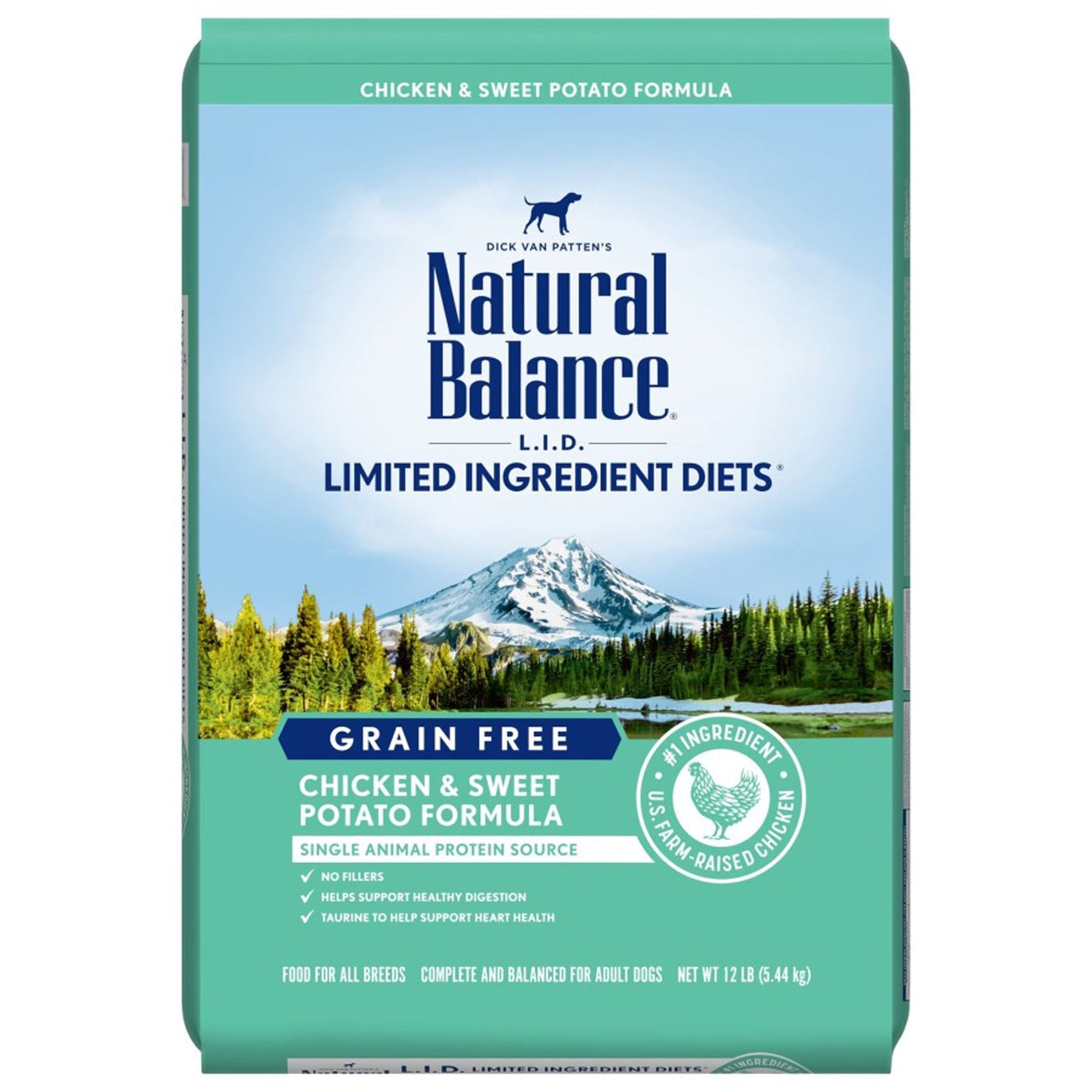 Natural Balance Pet Foods Limited Ingredient Grain Free Dry Dog Food Chicken & Sweet Potato 12lb