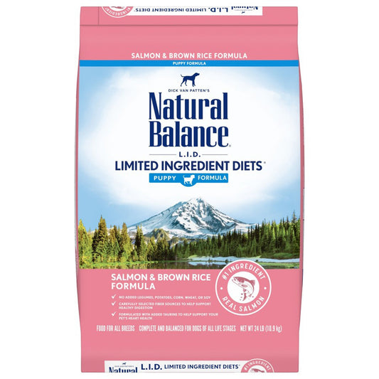 Natural Balance Pet Foods Limited Ingredient Puppy Dry Dog Food Salmon & Brown Rice 24lb