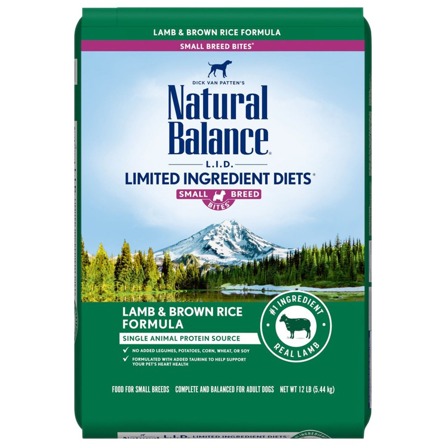 Natural Balance Pet Foods Limited Ingredient Small Breed Dry Dog Food Lamb & Brown Rice 12lb