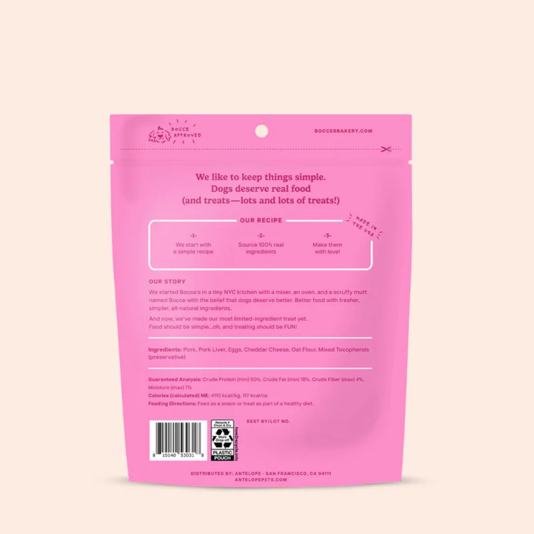 Bocce'S Bakery Dog Freeze Dried Bac'N Egg & Cheese Treat 3oz.