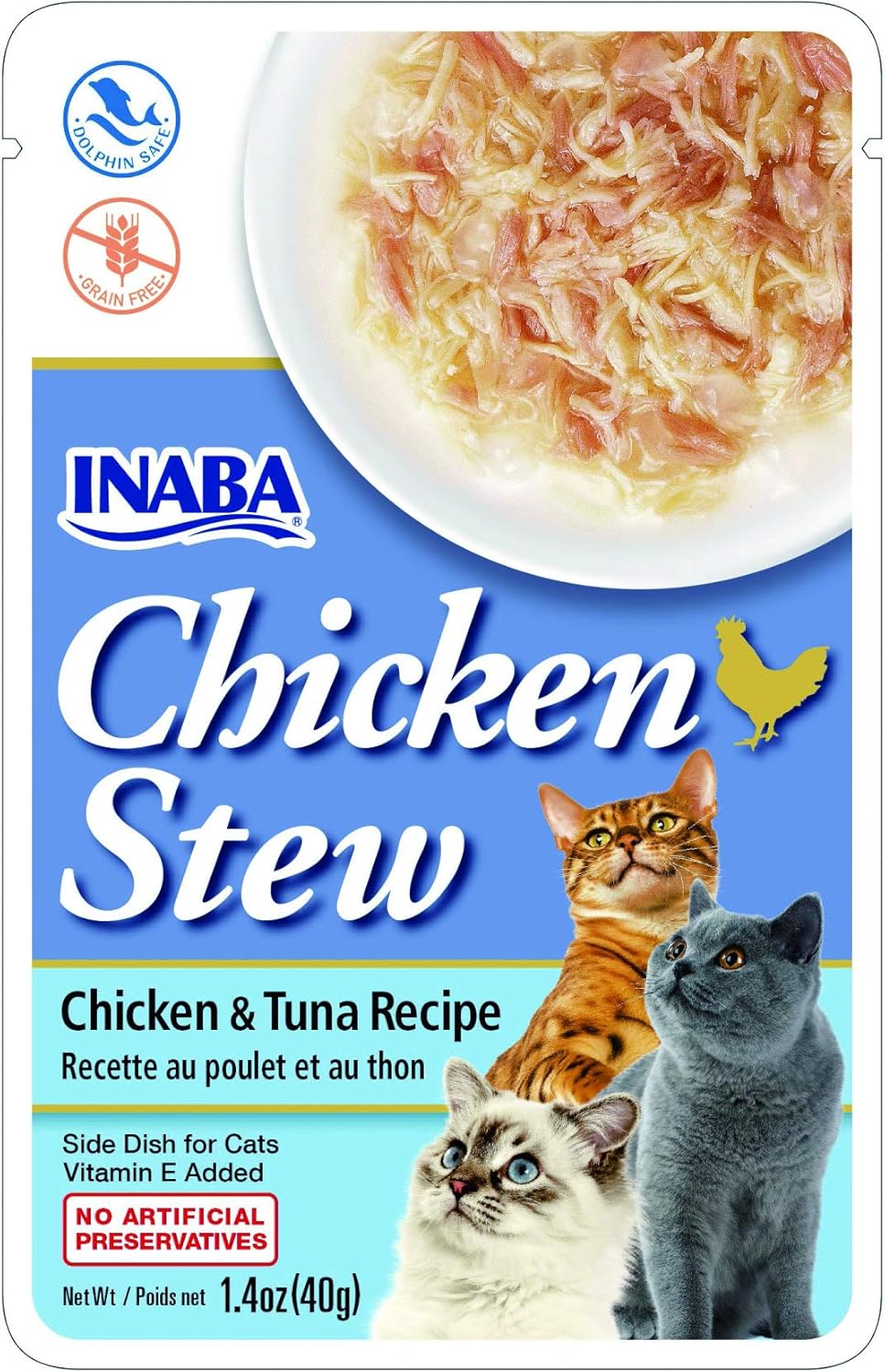 Inaba Chicken Stew Side Dish For Cats Chicken/Tuna 1.76oz. (Case of 8)