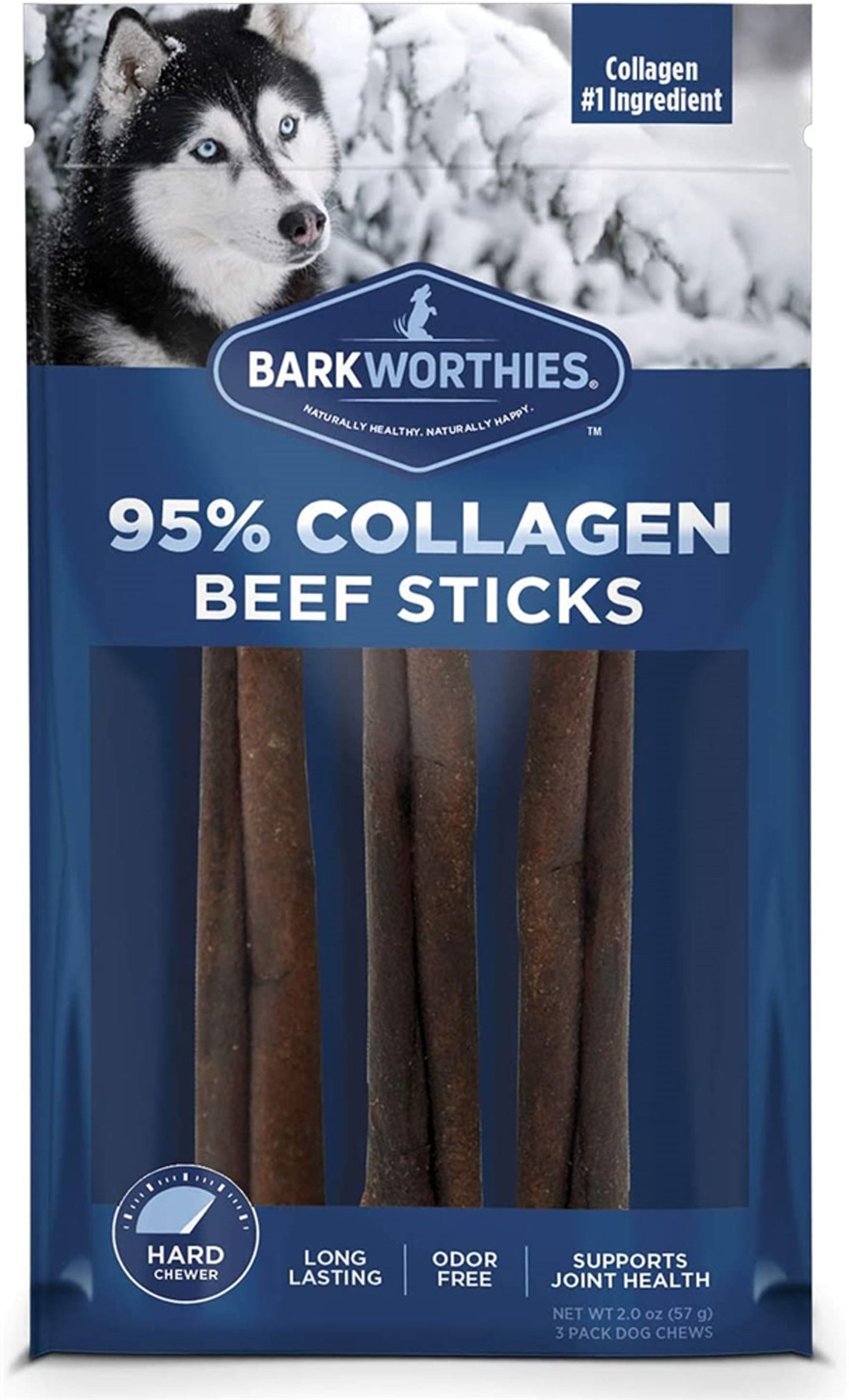 Barkworthies Collagen Stick Wrapped w/ Chicken Dog Treat 20ea/6 in