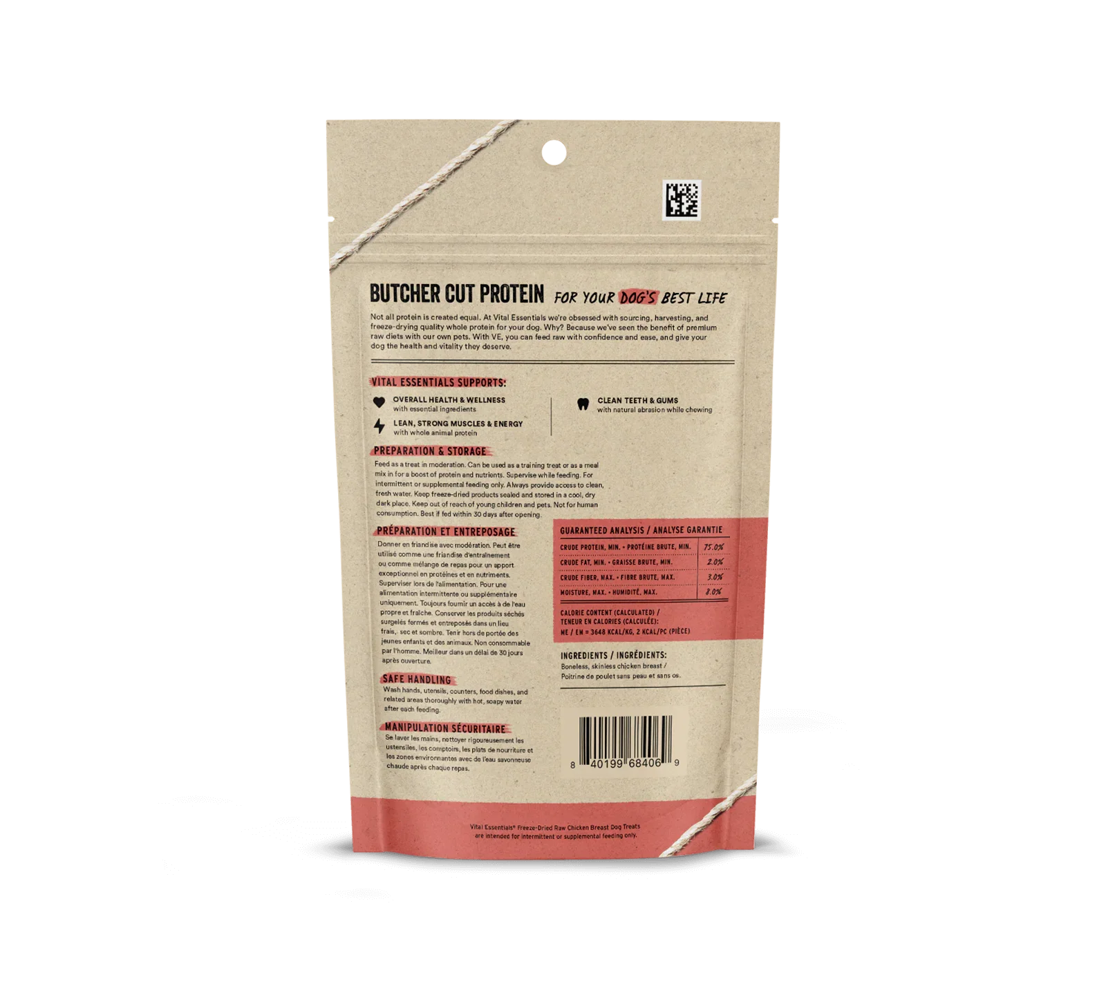Vital Essentials Dog Freeze-Dried Treat Chicken Breast 2.1oz.