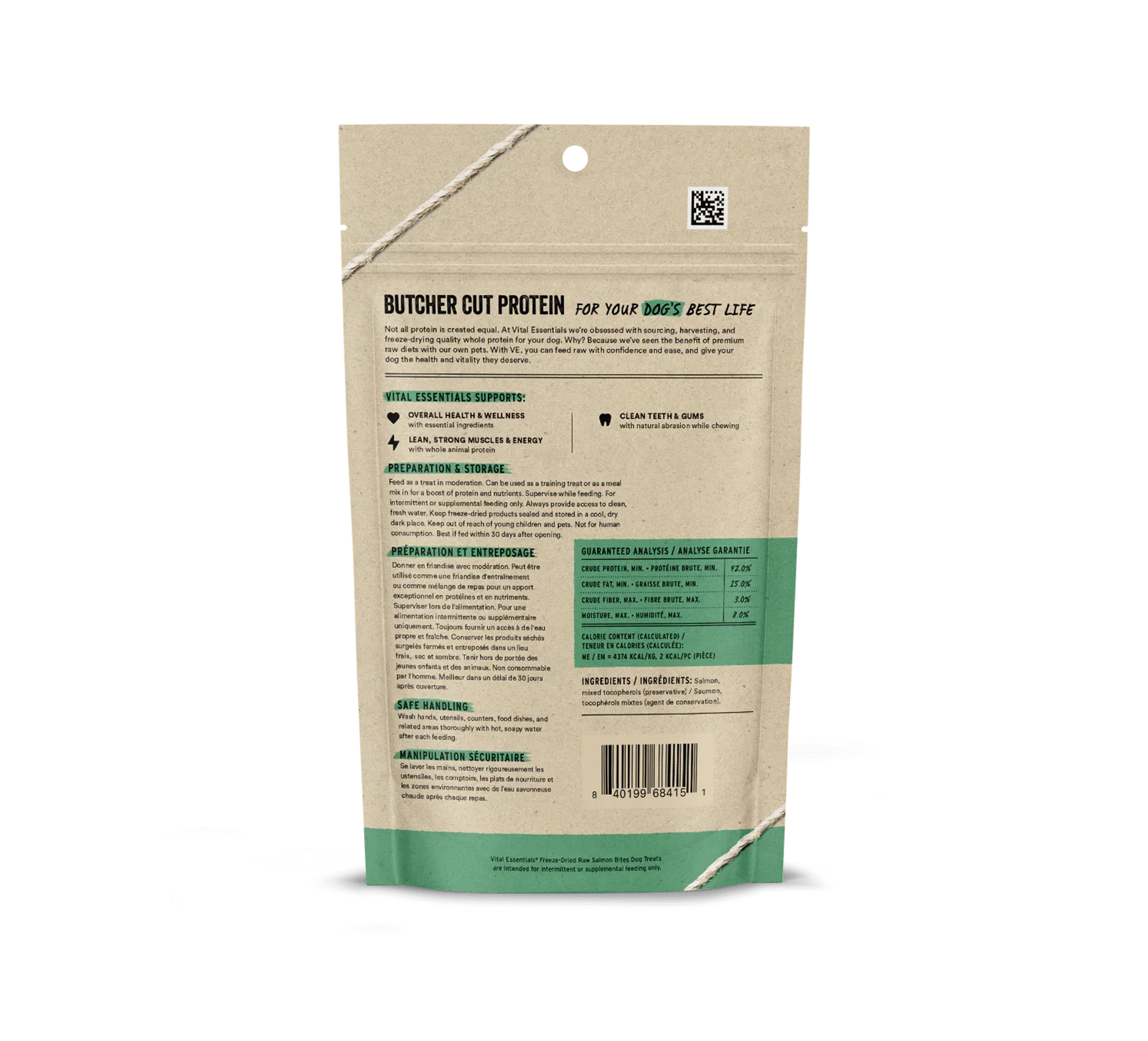 Vital Essentials Dog Freeze-Dried Treat Bites Salmon 2.5oz.