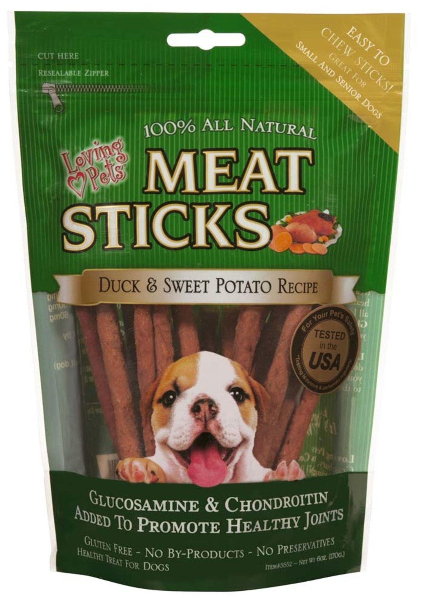Loving Pets Meat Sticks Dog Treats Duck  Sweet Potato, 1ea/6 oz