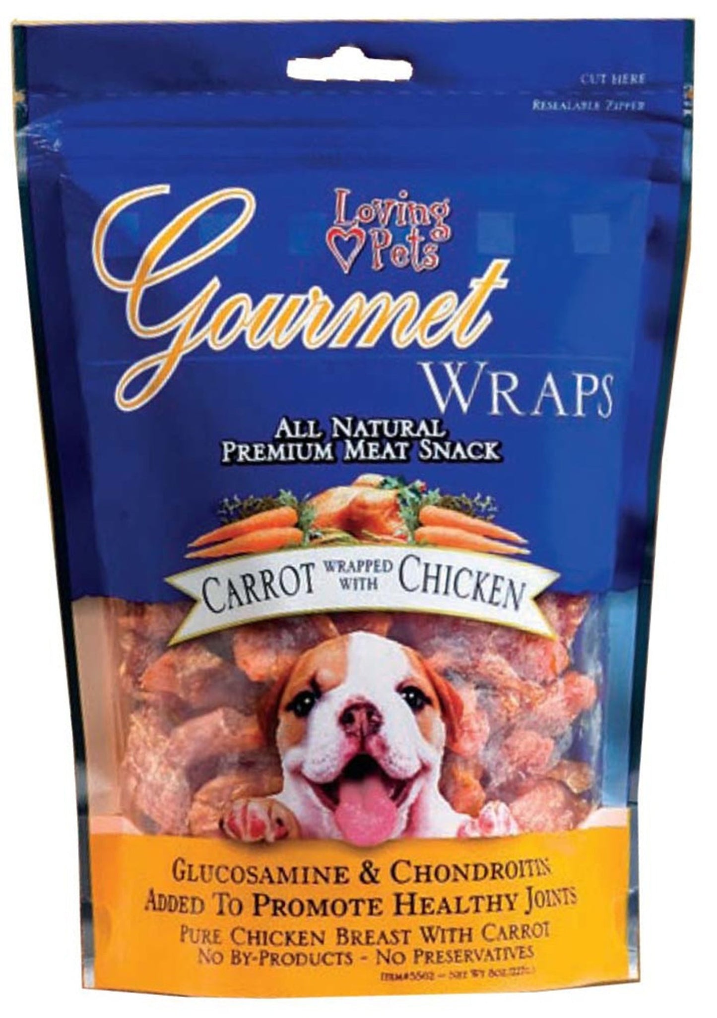 Loving Pets Gourmet Wraps Dog Treat Carrot  Chicken, 1ea/6 oz