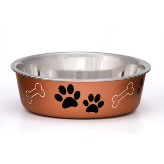 Loving Pets Metallic Dog Bowl Copper, 1ea/MD