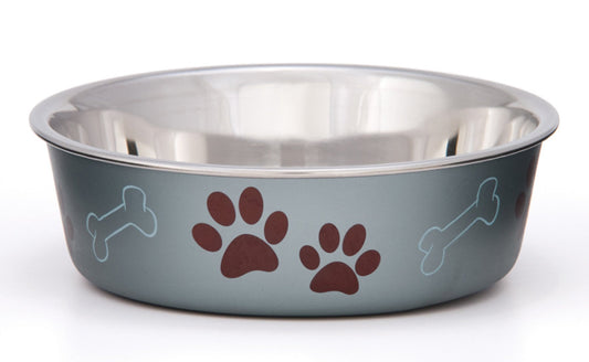 Loving Pets Metallic Dog Bowl Blueberry, 1ea/SM