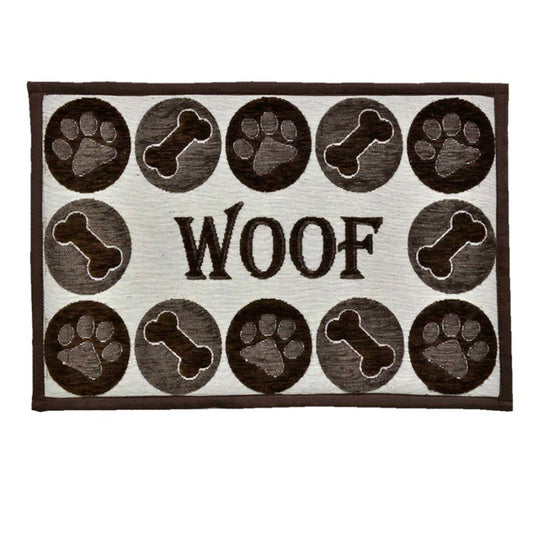 Loving Pets Fashion Mat Woof Chenille MultiColor, 1ea