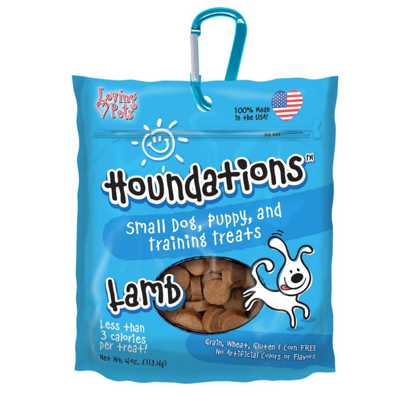 Loving Pets Houndations Small Dog  Puppy Training Treats Lamb, 1ea/4 oz