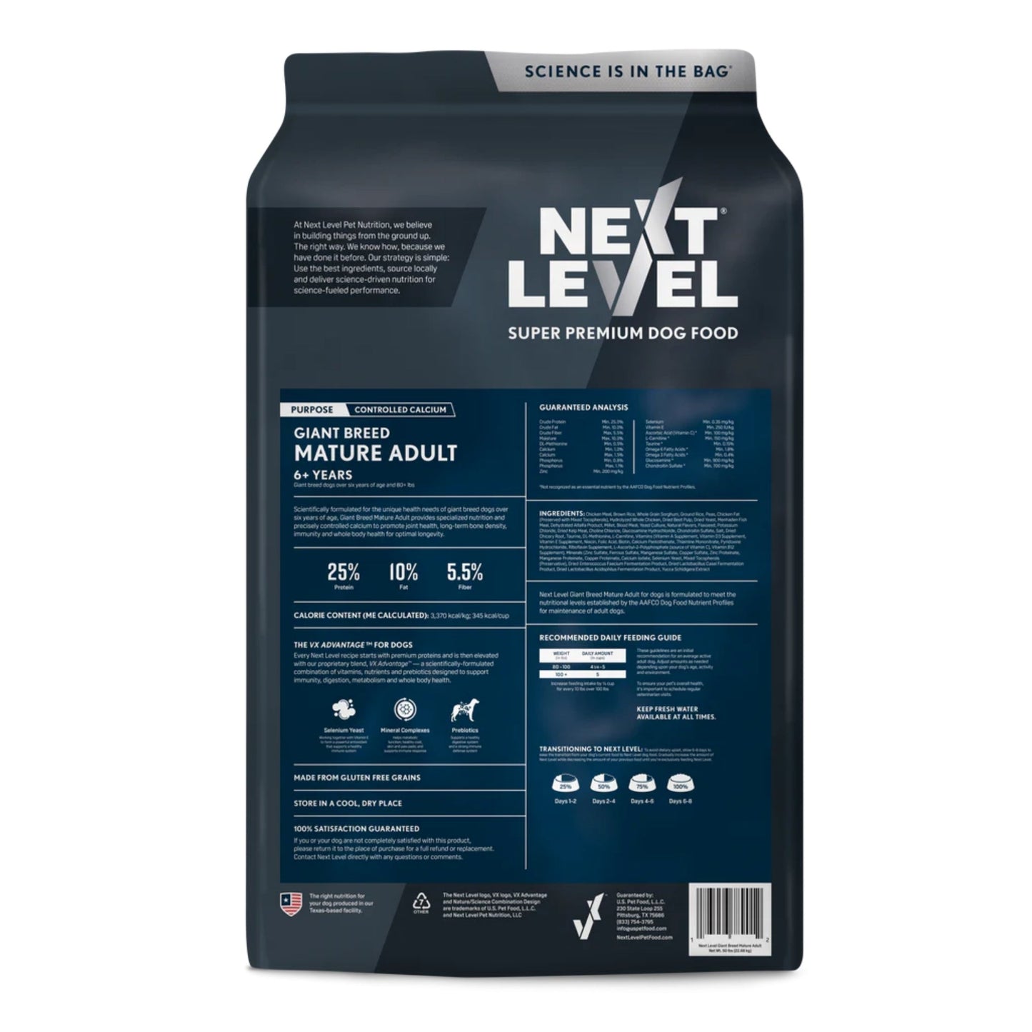 Next Level Giant Breed Mature Adult Dry Dog Food 50lbs