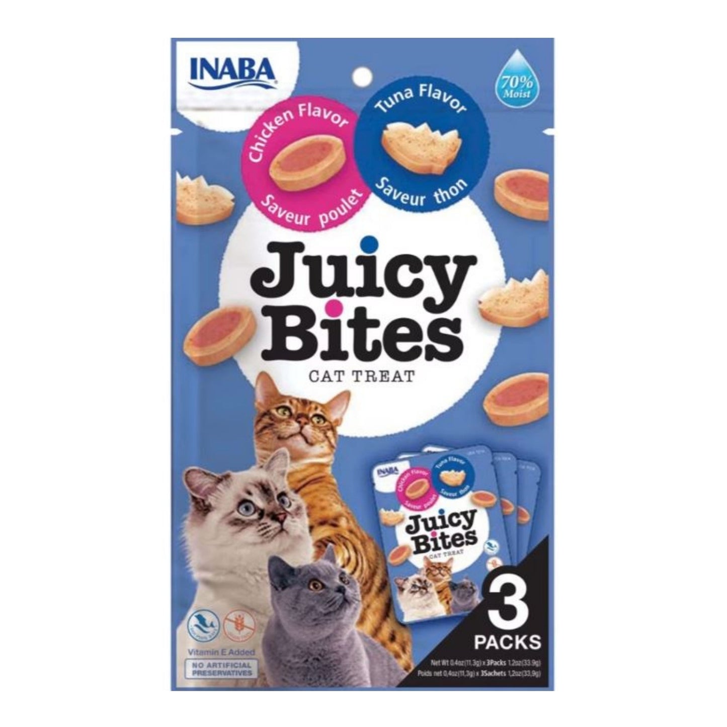 Inaba Cat Juicy Bites Scallop Crab 1.2oz. (6 Count)