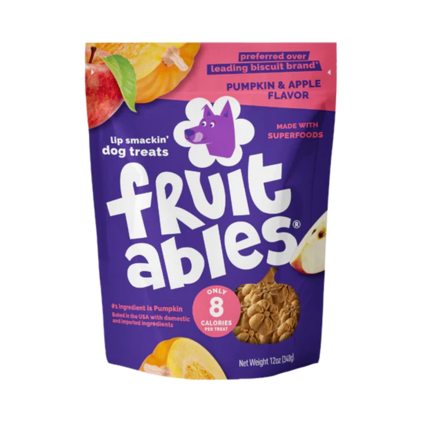 Fruitables Crunchy Baked Dog Treats Pumpkin Apple 1ea/7 oz