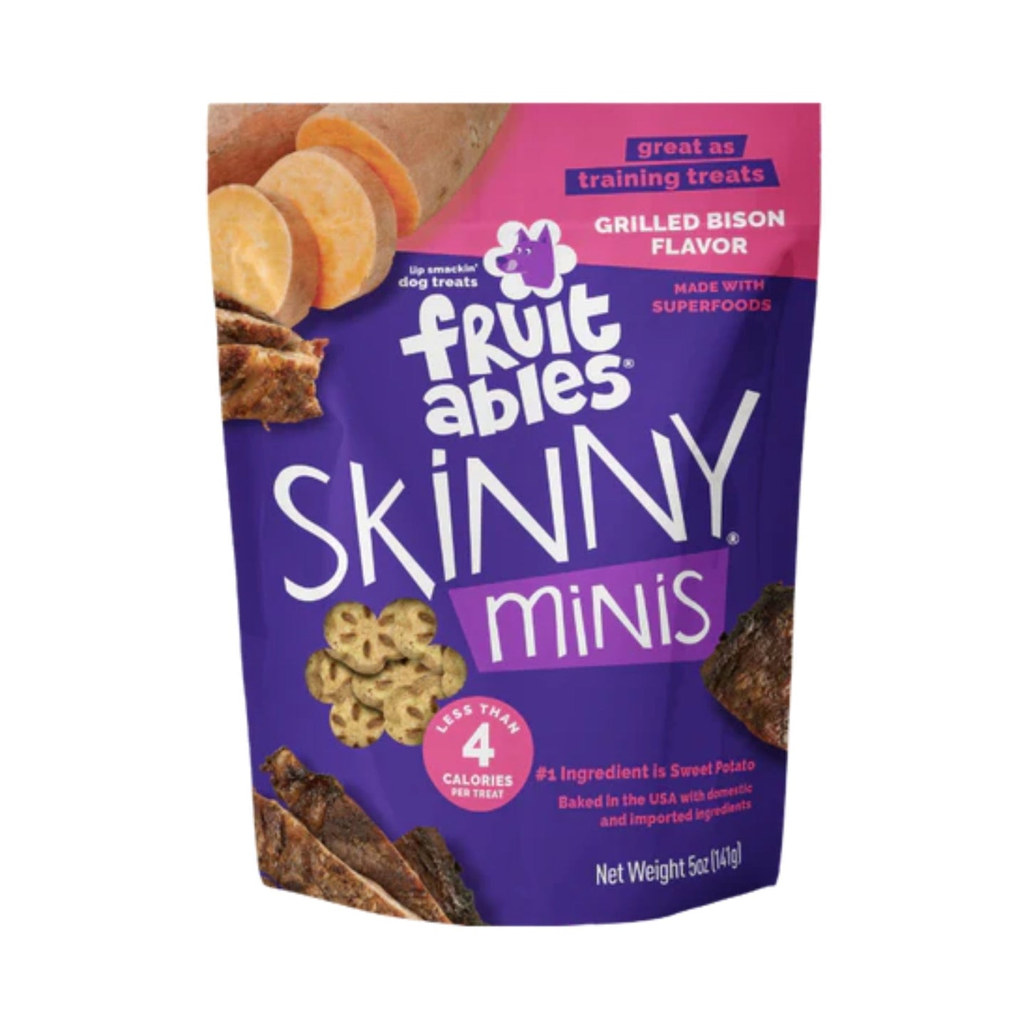 Fruitables Skinny Minis Soft Dog Treats Grilled Bison 1ea/5 oz