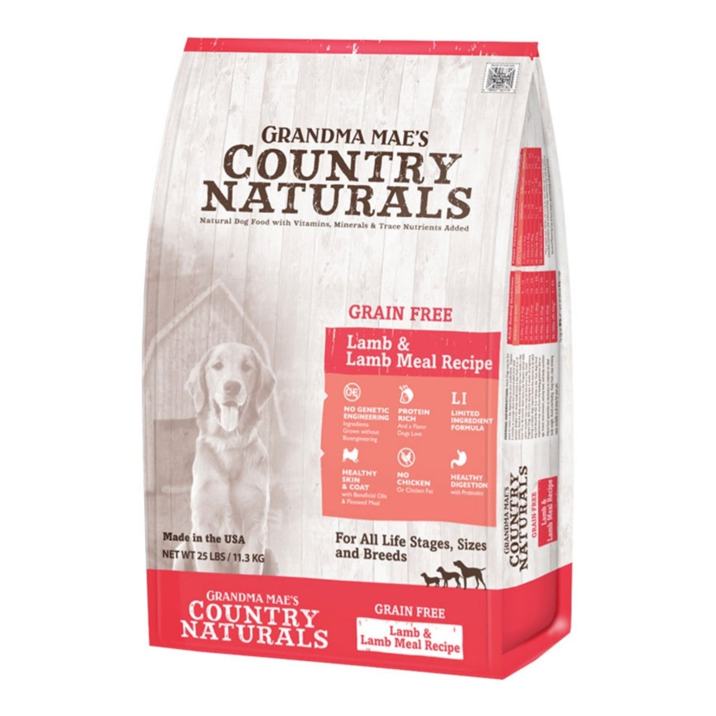 Grandma Mae's Country Naturals Grain Free LID Dry Dog Food Lamb & Lamb Meal 23lb