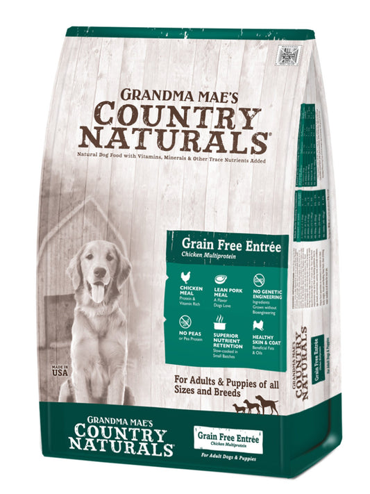 Grandma Mae's Country Naturals Premium All Natural Grain Free Dry Dog Food High-Protein Chicken 4lb