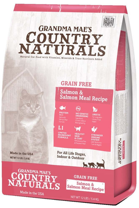 Grandma Mae's Country Naturals Grain Free Dry Cat Food Salmon 3lb