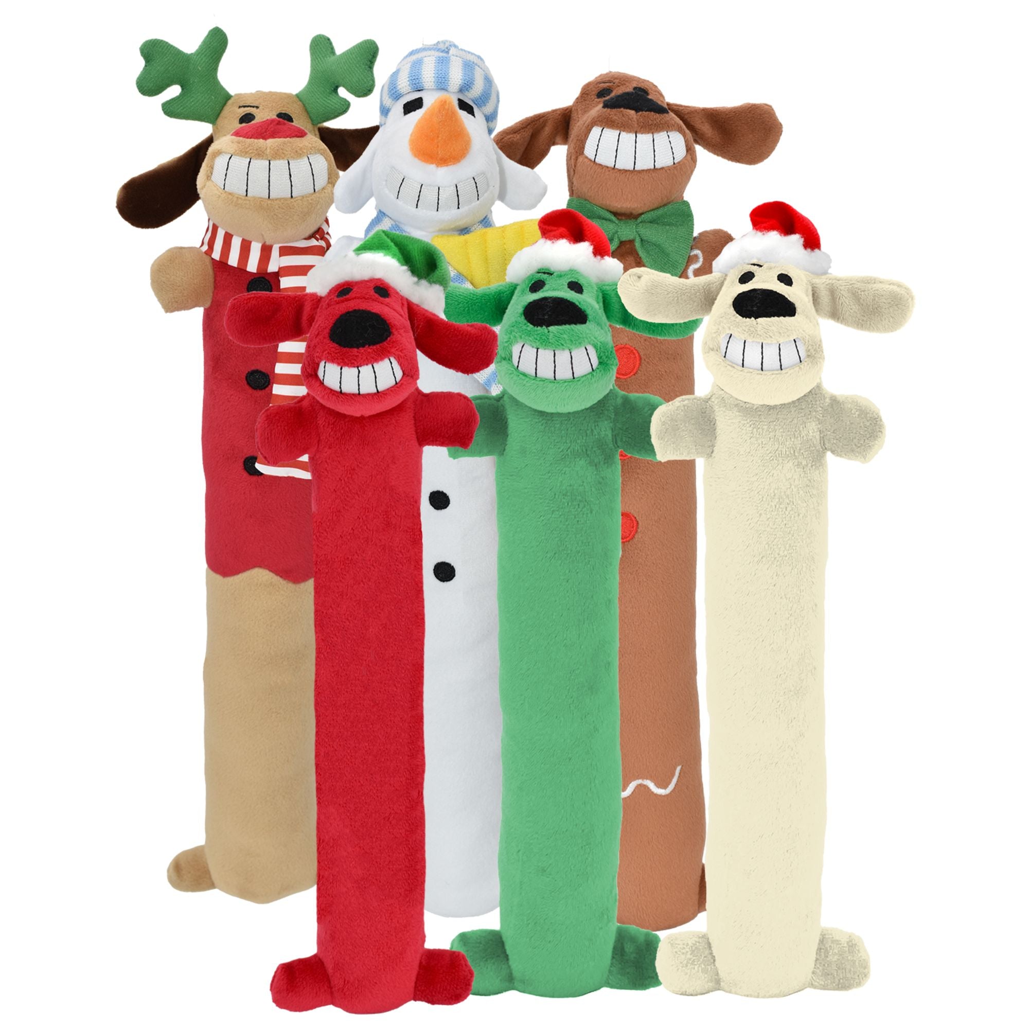 Multipet Holiday Loofa Dog Toys Assorted 1ea/12 in