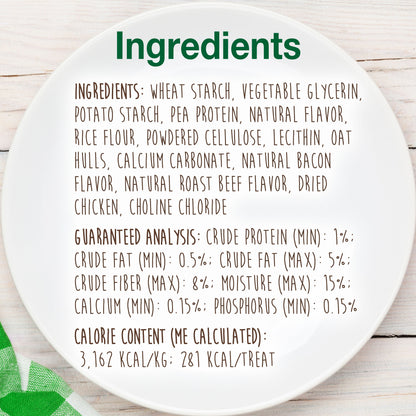 Nylabone Healthy Edibles AllNatural Long Lasting Chew Treats Bacon, 1ea/Medium/Wolf  Up To 35 Lbs. 2 ct