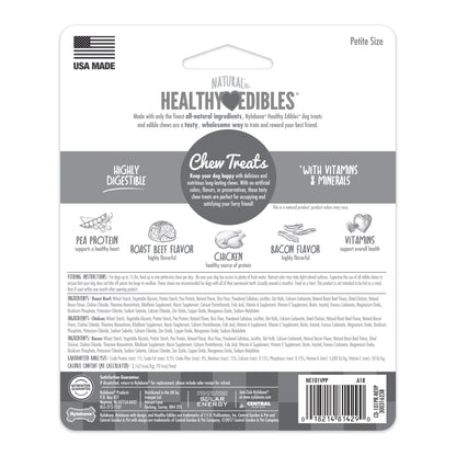 Nylabone Healthy Edibles AllNatural Long Lasting Chew Treats Variety Pack 3 count, 1ea/Petite  Up To 15 lb